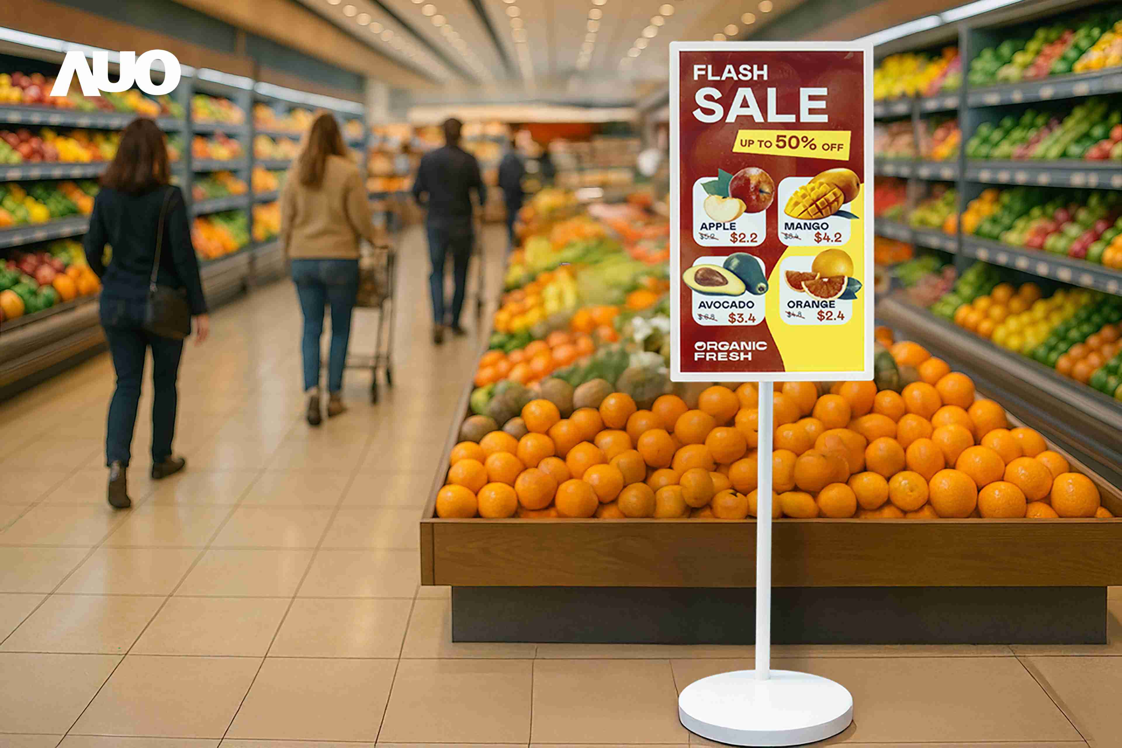 达擎首亮相低功耗、、全彩的〝aecoPost电子纸解决方案〞，，，仅在更新画面时需要微量的电力驱动，，，无需布建电线的便捷设计，，，使其可灵活应用、、、、随意置放，，，并可透过云端或行动装置app，，，轻松管理及排程广告内容，，，，晋升店头营销利器。。。。